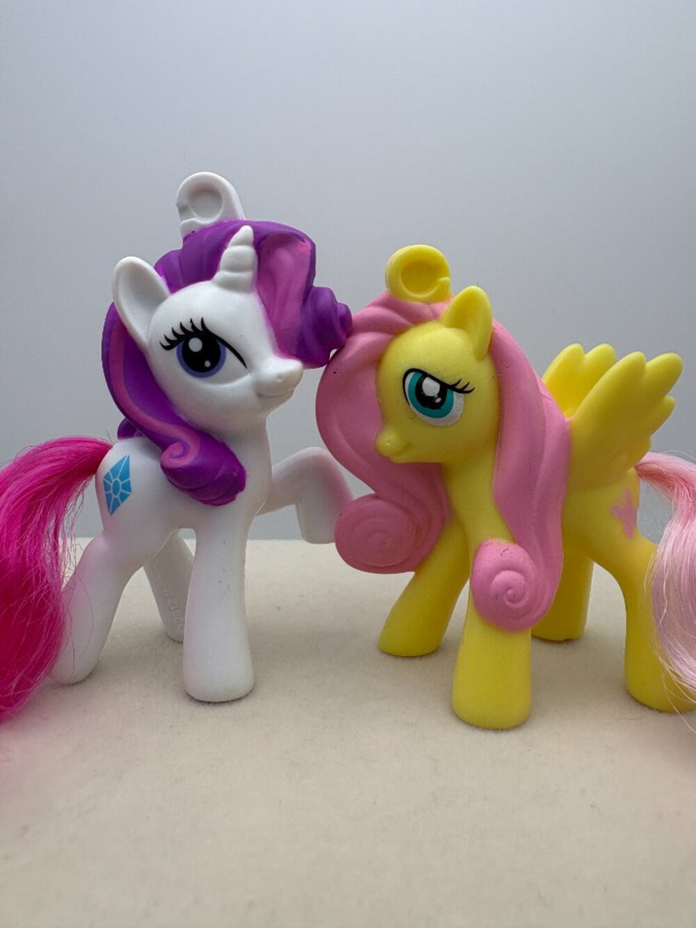 My Little Pony (MLP) McDonald's 2012 Rarity Fluttershy Brushable Lot(SKU: 820TO)